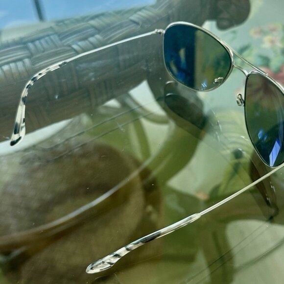 AUTHENTIC MAUI JIM CLIFF HOUSE Polarized Silver Blue Hawaii MJ247-17 59/15/120 - Picture 6 of 7
